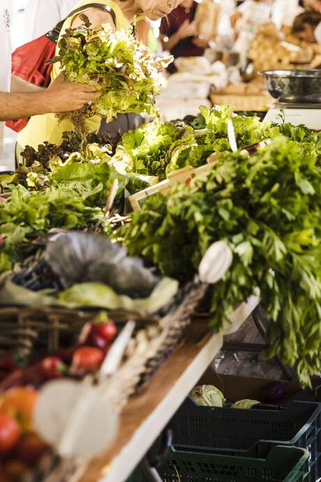 Weekly Sunday market in Sorges